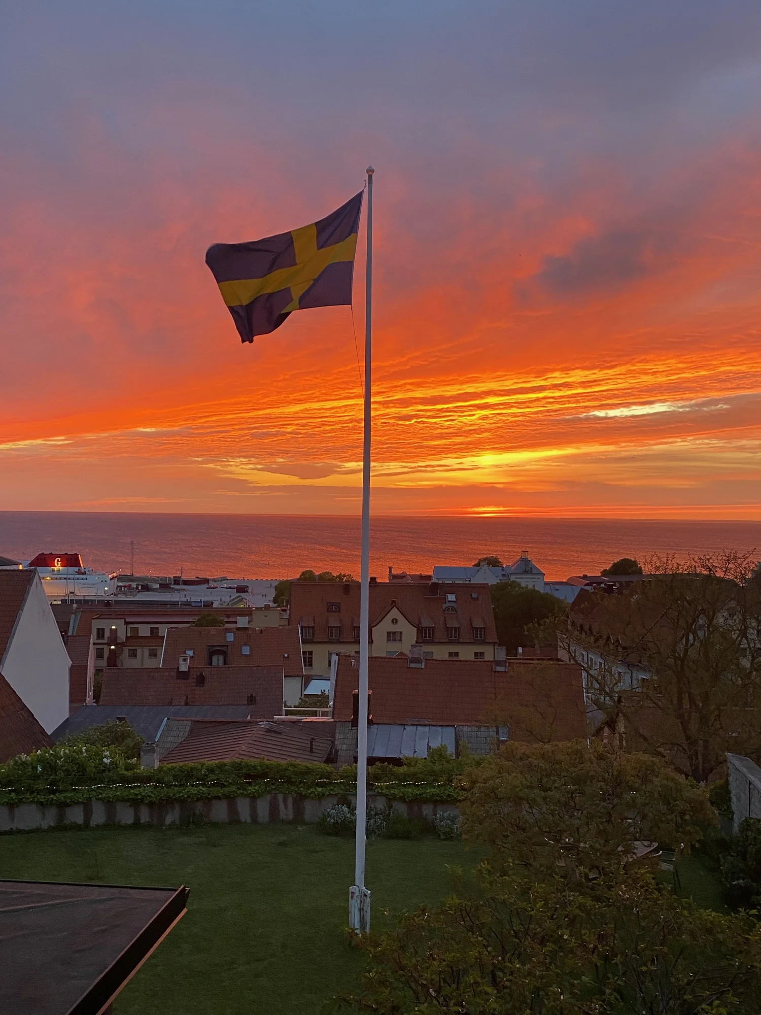 Visby i solnedgång
