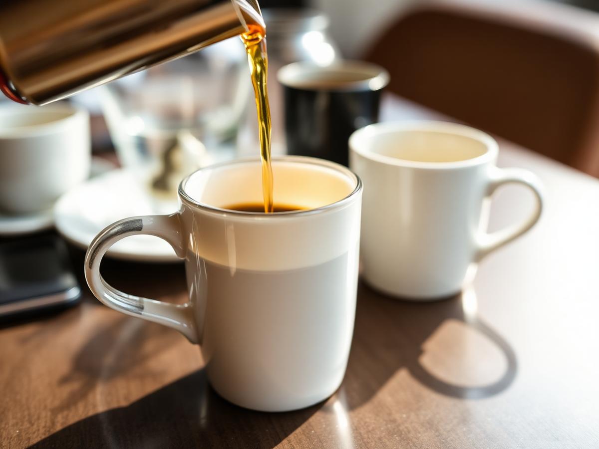 Kaffe hälls upp